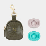 Little Pouch Charm for Diaper Bag in Olive Croc