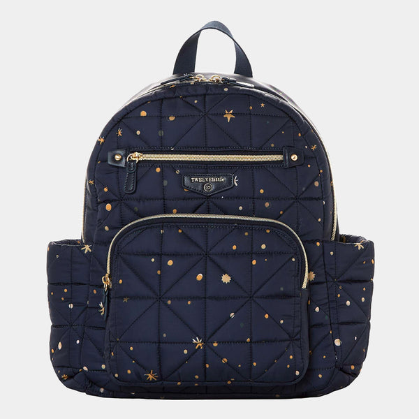 Little Companion Diaper Bag Backpack in Midnight Print 2.0